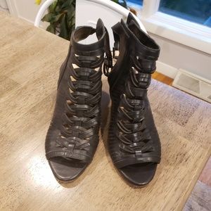 Black open toe sandals